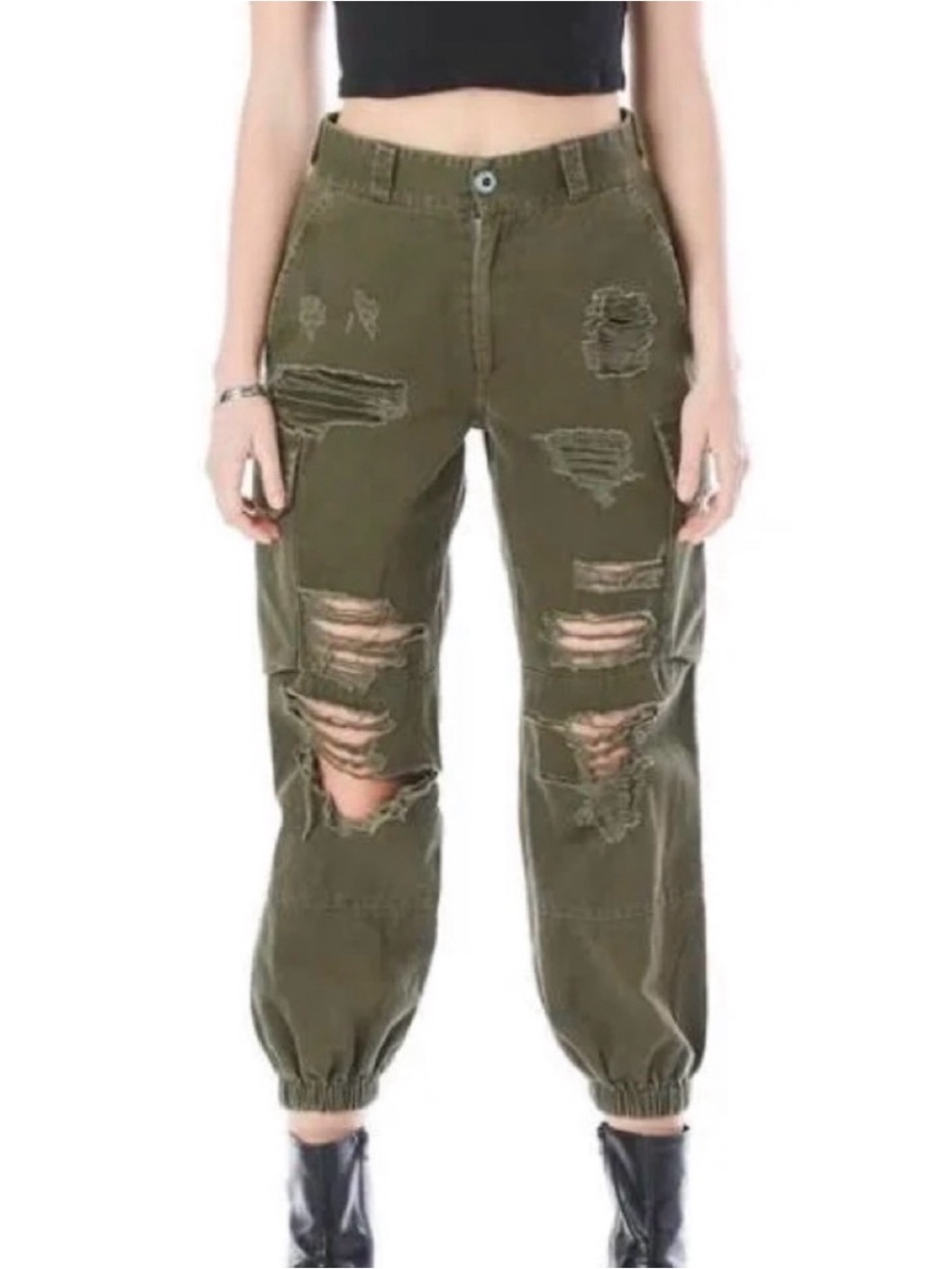 NWOT LF CARMAR Cargo Distressed Pants